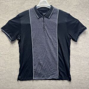 Nova mens Slick Short Sleeve Polo - Black-‎ XL